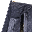 Gianni Versace Sunburst Vanity Hand Bag Leather Black Gold Auth am12056V-20