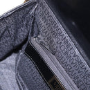 Gianni Versace Sunburst Vanity Hand Bag Leather Black Gold Auth am12056V-21
