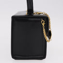 Gianni Versace Sunburst Vanity Hand Bag Leather Black Gold Auth am12056V-5
