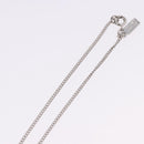Salvatore Ferragamo Gancini Rhinestone Heart Necklace metal Silver Auth am12057V-12