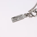 Salvatore Ferragamo Gancini Rhinestone Heart Necklace metal Silver Auth am12057V-13