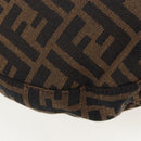 FENDI Zucca Canvas Mamma Baguette Shoulder Bag Brown Black Auth am12058V-11