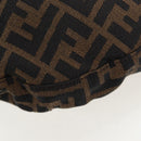 FENDI Zucca Canvas Mamma Baguette Shoulder Bag Brown Black Auth am12058V-12