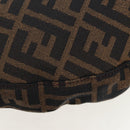 FENDI Zucca Canvas Mamma Baguette Shoulder Bag Brown Black Auth am12058V-13