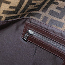 FENDI Zucca Canvas Mamma Baguette Shoulder Bag Brown Black Auth am12058V-21