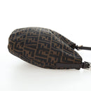 FENDI Zucca Canvas Mamma Baguette Shoulder Bag Brown Black Auth am12058V-5