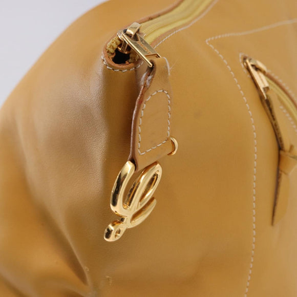 LOEWE Anton Backpack Leather Yellow Gold Auth am12060A