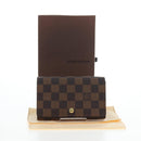 LOUIS VUITTON Damier Ebene Porte Monnaie Billets Tresor N61730 LV Auth am12062V-22