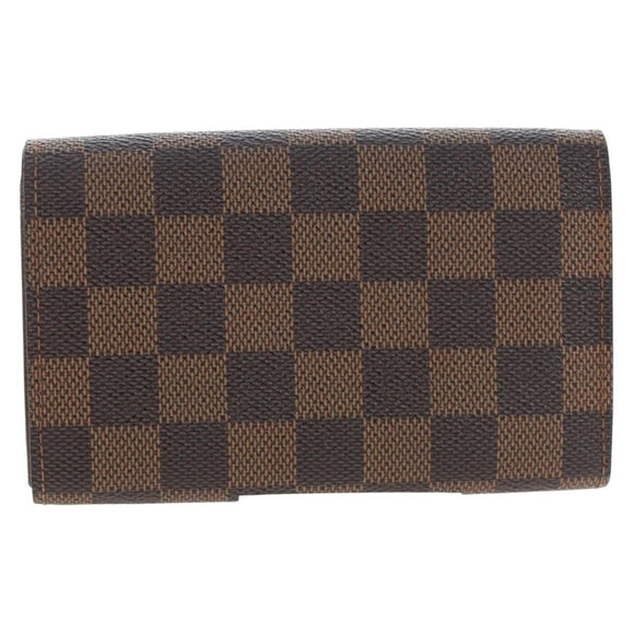 LOUIS VUITTON Damier Ebene Porte Monnaie Billets Tresor N61730 LV Auth am12062V