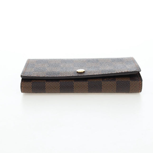 LOUIS VUITTON Damier Ebene Porte Monnaie Billets Tresor N61730 LV Auth am12062V