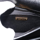 Miu Miu Ready lock Hand Bag Leather 2way Black Gold Auth am12067V-21