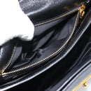 Miu Miu Ready lock Hand Bag Leather 2way Black Gold Auth am12067V-27