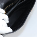 Miu Miu Ready lock Hand Bag Leather 2way Black Gold Auth am12067V-28