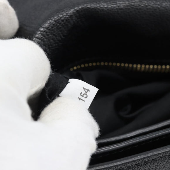 Miu Miu Ready lock Hand Bag Leather 2way Black Gold Auth am12067V