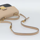 Miu Miu Ready lock Hand Bag Leather 2way Black Gold Auth am12067V-9