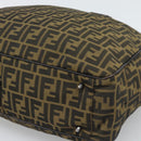FENDI Zucca Canvas Tote Bag Nylon Black Brown Auth am12068V-8