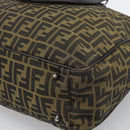 FENDI Zucca Canvas Tote Bag Nylon Black Brown Auth am12068V-16