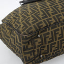 FENDI Zucca Canvas Tote Bag Nylon Black Brown Auth am12068V-17