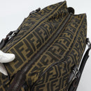FENDI Zucca Canvas Tote Bag Nylon Black Brown Auth am12068V-6