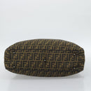 FENDI Zucca Canvas Tote Bag Nylon Black Brown Auth am12068V-5