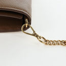 PRADA Chain Shoulder Bag Saffiano Brown Gold Auth am12070V-9