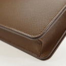PRADA Chain Shoulder Bag Saffiano Brown Gold Auth am12070V-18