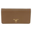 PRADA Chain Shoulder Bag Saffiano Brown Gold Auth am12070V-13