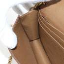 PRADA Chain Shoulder Bag Saffiano Brown Gold Auth am12070V-25