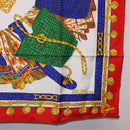 CELINE Scarf Silk Red Auth am12072V-10