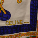 CELINE Scarf Silk Red Auth am12072V-11