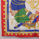 CELINE Scarf Silk Red Auth am12072V-19