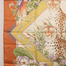 Salvatore Ferragamo Leopard Panda Animal Pattern Scarf Silk Brown Auth am12073V-16