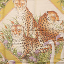 Salvatore Ferragamo Leopard Panda Animal Pattern Scarf Silk Brown Auth am12073V-17