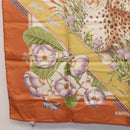 Salvatore Ferragamo Leopard Panda Animal Pattern Scarf Silk Brown Auth am12073V-19