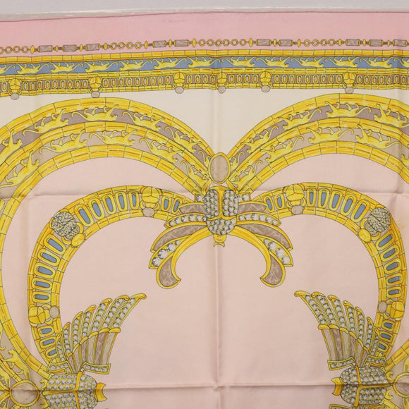 CARTIER Scarf Silk Pink Auth am12074