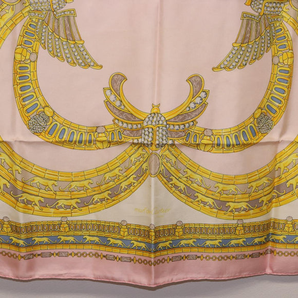 CARTIER Scarf Silk Pink Auth am12074