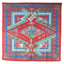 HERMES Carre 90 Scarf ”ORS BLEUS D'AFRIQUE” Silk Red Auth am12076M-13