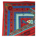 HERMES Carre 90 Scarf ”ORS BLEUS D'AFRIQUE” Silk Red Auth am12076M-2