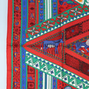 HERMES Carre 90 Scarf ”ORS BLEUS D'AFRIQUE” Silk Red Auth am12076M-5