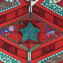 HERMES Carre 90 Scarf ”ORS BLEUS D'AFRIQUE” Silk Red Auth am12076M-6