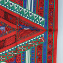HERMES Carre 90 Scarf ”ORS BLEUS D'AFRIQUE” Silk Red Auth am12076M-7