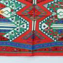 HERMES Carre 90 Scarf ”ORS BLEUS D'AFRIQUE” Silk Red Auth am12076M-9