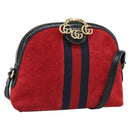 GUCCI Ophidia Sherry Line Shoulder Bag Leather Red Gold 499621 Auth am12084A-1