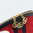 GUCCI Ophidia Sherry Line Shoulder Bag Leather Red Gold 499621 Auth am12084A-14