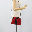 GUCCI Ophidia Sherry Line Shoulder Bag Leather Red Gold 499621 Auth am12084A-21