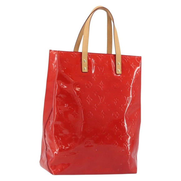 LOUIS VUITTON Monogram Vernis Reade MM Hand Bag Red Rouge M91086 Auth am12088V