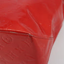 LOUIS VUITTON Monogram Vernis Reade MM Hand Bag Red Rouge M91086 Auth am12088V-8