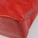 LOUIS VUITTON Monogram Vernis Reade MM Hand Bag Red Rouge M91086 Auth am12088V-16