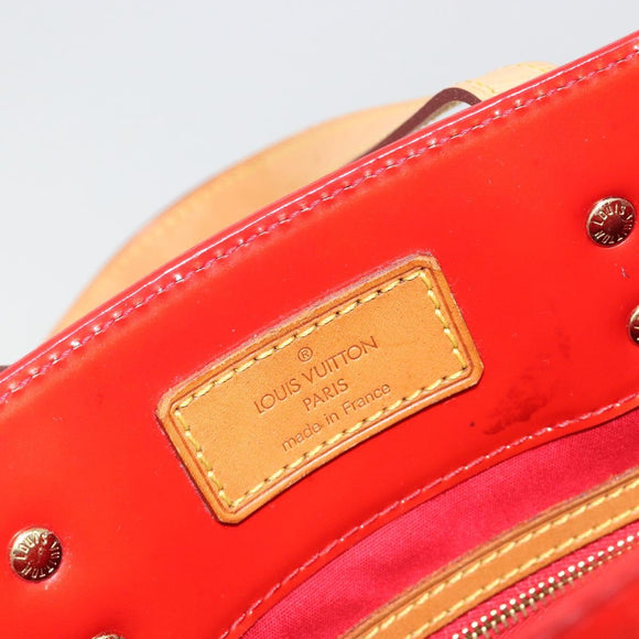 LOUIS VUITTON Monogram Vernis Reade MM Hand Bag Red Rouge M91086 Auth am12088V