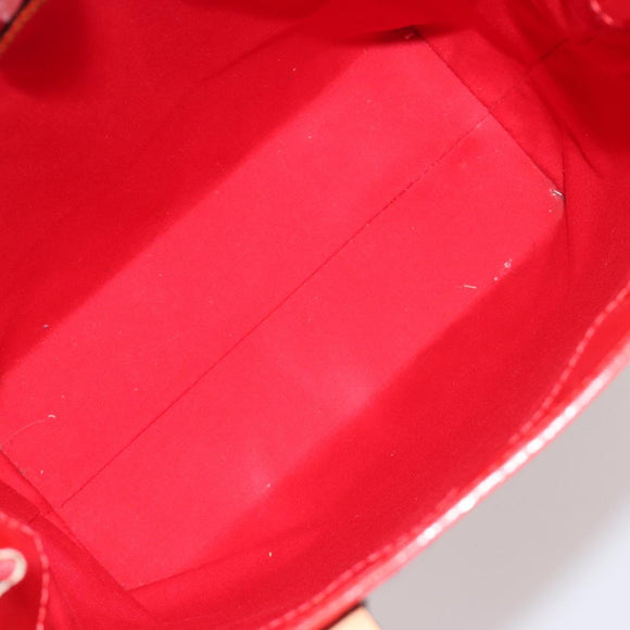 LOUIS VUITTON Monogram Vernis Reade MM Hand Bag Red Rouge M91086 Auth am12088V